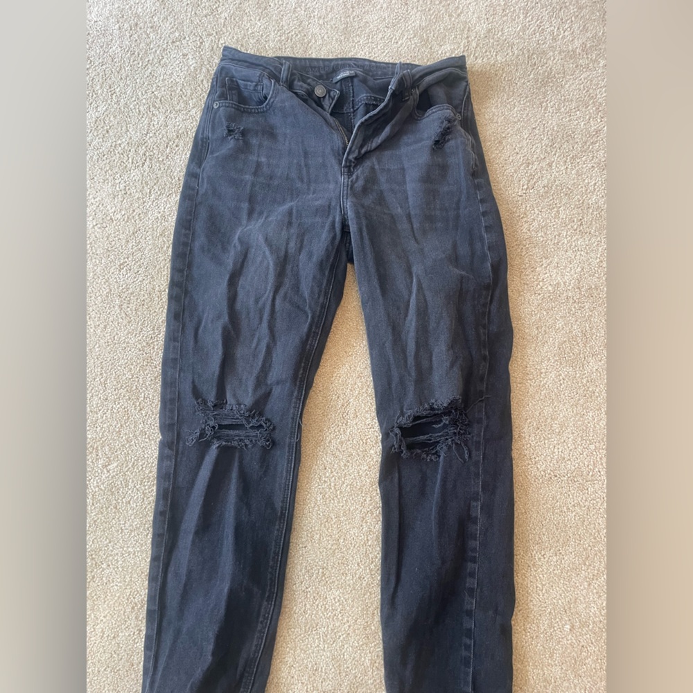 Distressed Black Jeans